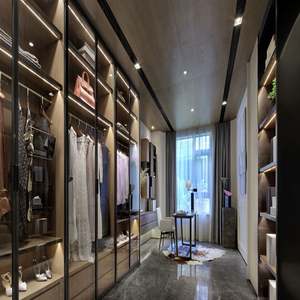 Prix direct d'usine, systèmes de placards muraux sur mesure pour dressing, style moderne, portes coulissantes de chambre à coucher, placards en bois, dressing - Product Image 4