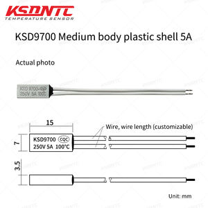 Küçük boyutlu Metal/plastik TB05/TB02/KSD9700 2A/5A hiçbir sıcaklık anahtarı termal koruyucu elektrikli Fan ısıtıcı termostat - Product Image 3