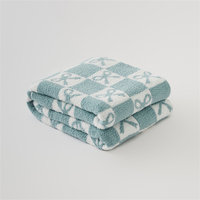 Couverture tricotée 100% Polyester, motif Animal à rayures zébrées, douce, chaude, pour la maison et le bureau