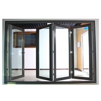 Offre Spéciale en Alliage d'aluminium Vitre de la porte pliante puertas de cristal par extérieur étanche conception porte Pliante pour restaurant