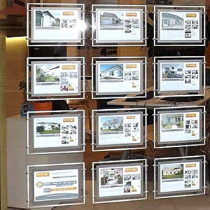A3 A4 cảnh quan plexiglass cửa sổ Trần treo hiển thị Acrylic Backlit Áp phích khung bất động sản ánh sáng Hộp dấu hiệu chủ - Product Image 1