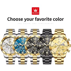   Reloj para Hombre 3678, Original de Acero Inoxidable, Reloj de Cuarzo, Resistente al Agua, Luminoso, con Fase Lunar, Fecha Automática, Regalos para Hombre - Product Image 6
