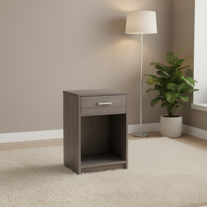 Tavolino con Cassetto Rennick Grigio Cenere, Arredamento Contemporaneo per Soggiorno - Product Image 2