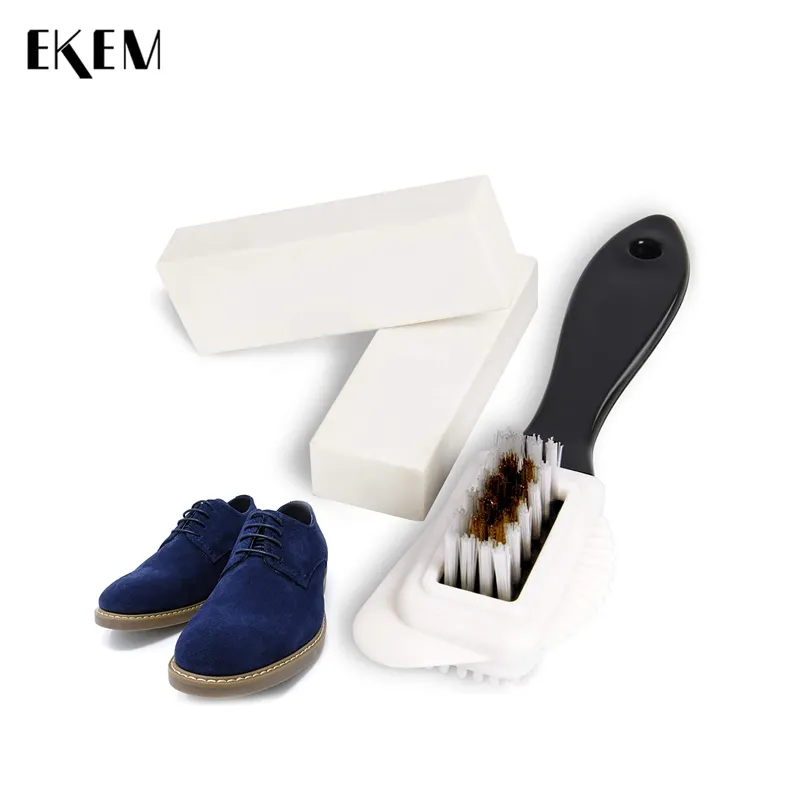 Professional Suede Shoe Cleaner Kit Suede Nubuck 4-Way Brush with Extra 2 Erasers for Shoes, Boots Suede, Nubuck Cleaning