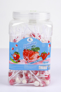 Caramelo de piruleta de fresa Caramelo suave sabroso Dai Suministros largos Caramelo de fruta de calidad con palo Caramelo duro - Product Image 5