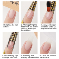Gel de construction pour extensions d'ongles durables de 20 g avec effet pailleté, longue durée sous lampe UV