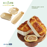 Plateau à pain en bois écologique, moule à gâteau jetable avec doublure en papier, emballage pour boulangerie