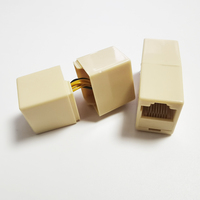 Konektor RJ45 Ethernet Straight Coupler F/F Ekstensi 2 Arah Ekstensi LAN Kabel Jaringan Joiner, Konektor