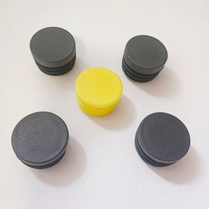 <b>Plastic</b> Round Tube Plug 25mm Black End Cap For Furniture <b>Shelf</b> Support Durable Foot Pad - Product Image 3
