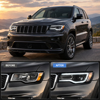 Ensemble de phares LED complets PCS-H02 pour Jeep Grand Cherokee WK2 SRT 2014-2022, DRL bleu, animation dynamique, plug and play