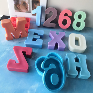<span class=keywords><strong>Molde</strong></span> de silicona con letras del alfabeto para pasteles, <span class=keywords><strong>molde</strong></span> de resina transparente de tamaño grande de 12CM para alfabeto - Product Image 6