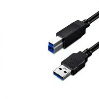 KABEL LUNG KAY USB 3.0 Tipe A ke B 10Gbps Berlapis Foil PVC 28/24AWG untuk Printer, Kamera, Scanner, untuk OEM