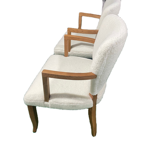 ห้องนั่งเล่นดีไซน์ใหม่กรอบไม้เนื้อแข็งเก้าอี้เท้าแขนหุ้มเบาะเก้าอี้พักผ่อนสไตล์วินเทจ - Product Image 2