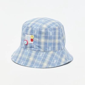 Bucket <b>Hat</b> Plaid Cotton Poplin Unisex Spring <b>Summer</b> Sun Protection Fashionable Casual Style - Product Image 1
