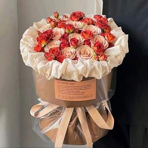Papier d'emballage de luxe non transparent et imperméable pour bouquets floraux coréens, idéal pour la Fête des Mères et les remises de diplômes - Product Image 5