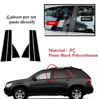 Chevy Equinox için uygun siyah ayna merkezi sütun modifiye pencere ve kapı 2005 aksesuarları ile 2023-krom çerçeve araba sütun