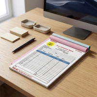 Papier autocopiant NCR personnalisé à prix d'usine, conception gratuite, pour factures, véhicules, reçus A3 A4 A5, carnets de commandes de vente, livres autocopiants NCR
