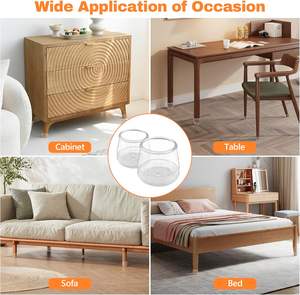 Protections de pieds de chaise pour tapis, couvre-pieds ronds pour chaises, glissières pour meubles, couvre-pieds anti-dérapants, déplacement sans dommages sur les tapis - Product Image 4