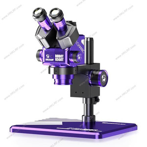 ROBOT MECÁNICO 6560T 6560T-B11 Microscopio estéreo <span class=keywords><strong>trinocular</strong></span> HD 6,5-60X Zoom continuo WF10X25 Ocular para placa base PCB - Product Image 1