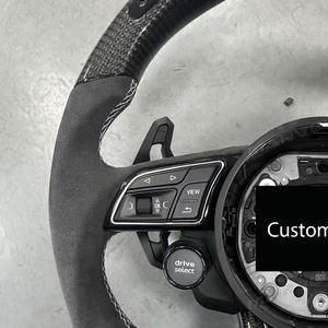 Volante <span class=keywords><strong>de</strong></span> Fibra <span class=keywords><strong>de</strong></span> Carbono con Pantalla LED para Audi S6/S7/A4/B8/B9/A5/A6/A7/C7/Q3/Q5/A3/S3/S8/R8, Accesorio <span class=keywords><strong>de</strong></span> Coche <span class=keywords><strong>de</strong></span> Gran Venta - Product Image 2