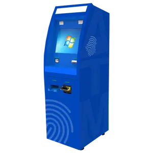 Kiosko con autoservicio de pago en efectivo, Banco de pantalla táctil de 19 pulgadas, ATM, a granel, en efectivo y efectivo