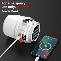 Nouvelle lanterne de camping solaire à affichage numérique 2026 |   Lampe torche à 3 sources lumineuses et batterie externe avec télécommande