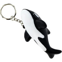 Boules anti-stress Orca en PU avec porte-clés, logo personnalisé, promotionnelles, en mousse souple, pour soulager l'anxiété, cadeau anti-stress, à offrir