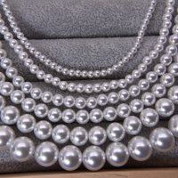 Perles de culture 2,5-40 mm, imitation perles coréennes brillantes blanc ivoire, en vrac pour la fabrication de bijoux fins