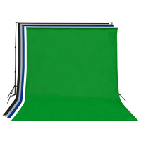 E-IMAGE MB36 Toile de fond en mousseline 3*6m pour photographie, écran vert pour studio photo, blanc, noir, bleu