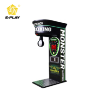 Machine de jeu d'arcade Ultimate Big Punch Black King Sports de boxe pour adultes à pièces de 6 ans et plus Amusant en métal