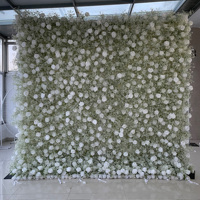 Chemin de table moderne en soie avec roses artificielles, décoration pour arche de mariage, cadeau pour la fête des mères