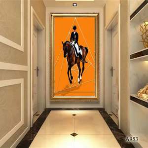 Pintura al Óleo Moderna y Abstracta Personalizada <span class=keywords><strong>de</strong></span> un Caballo Corriendo, Arte <span class=keywords><strong>de</strong></span> Pared <span class=keywords><strong>de</strong></span> Estilo Lujoso sobre Lienzo - Product Image 3