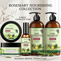 Ensemble de soins capillaires nourrissants et hydratants à la  romarin biologique, shampoing, après-shampoing, crème, huile, masque, combo pour adultes, vente en gros OEM ODM