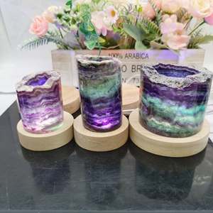 โคมไฟฟลูออไรต์ทรงกระบอกคุณภาพสูงจากโรงงาน ผลิตจากอัญมณีคริสตัลควอตซ์ธรรมชาติ สำหรับตกแต่งตามหลักฮวงจุ้ย - Product Image 6