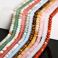Perles rondes en pierre naturelle de jade, œil de tigre, lave, agate, lapis-lazuli pour la fabrication de bijoux en gros