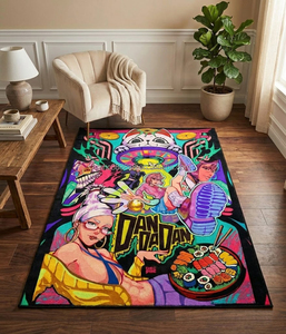 พรมปูพื้นลายการ์ตูนแบบทัฟต์ ดีไซน์ทันสมัย ผลิตจากโพลีเอสเตอร์ รับสั่งทำตามแบบ พรมลายอนิเมะ ซักได้ รูปทรงสี่เหลี่ยมผืนผ้า สำหรับตกแต่งบ้าน - Product Image 4