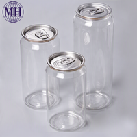 Bouteilles en plastique PET pour boissons avec couvercle en aluminium 250/330/500 ml pour café, thé, jus et soda