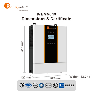 Onduleur solaire hybride domestique <span class=keywords><strong>Felicity</strong></span> Solar série IVEM 5KVA 48V, modèle parallèle 5000W, onde sinusoïdale pure, WIFI - Product Image 3