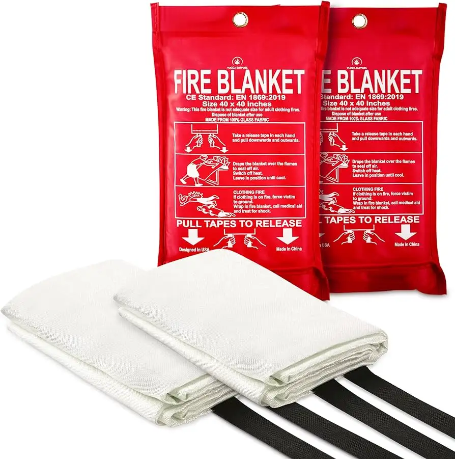 Coperta antincendio in fibra di vetro di vendita calda MANCAI 1m X 1m coperte antincendio per fuochi da cucina