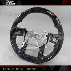 Volant LED en fibre de carbone forgée bleu personnalisé pour Toyota Tundra 2018-2026, <span class=keywords><strong>4Runner</strong></span>, Sequoia 9, Premi Aqua, Limited, SR5, <span class=keywords><strong>TRD</strong></span> <span class=keywords><strong>Pro</strong></span> - Product Image 3