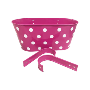 Polka Dot tròn mạ kẽm kim loại treo chậu hoa với móc có thể tháo rời trang trí sử dụng cho hàng rào boong lan can hiên hiên - Product Image 6