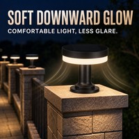 Borne solaire commerciale de qualité supérieure en aluminium moulé sous pression, LED écoénergétique pour entrée de villa et poteau de clôture