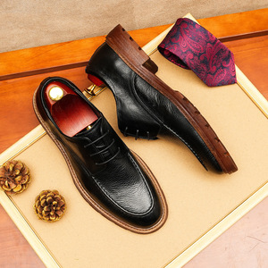 Nouvelle Tendance – Chaussures Homme en Cuir Véritable Brillant, Style Britannique Sportif Décontracté, à Enfiler, Légères, Antidérapantes et Respirantes pour l'Automne - Product Image 3
