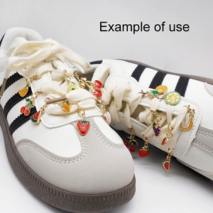 Breloques en zircon doré DIY en forme de banane et de cerise pour la fabrication de bijoux et de porte-clés - Product Image 5