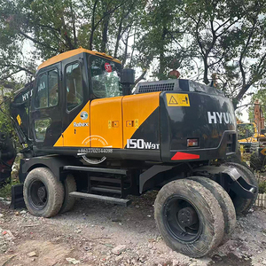รถขุดไฮดรอลิกแบบล้อ Hyundai Robex 150W-9 R150W-9 มือสองคุณภาพสูง พร้อมชิ้นส่วนประกอบมอเตอร์เครื่องยนต์ดีเซลและตลับลูกปืน - Product Image 1