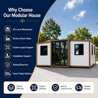 Casa Contenedor Modular Blanca con Estructura de Acero, Expandible, Prefabricada, Mini Casa, ADU, Oficina en el Patio Trasero, Hotel, Villa, Apartamento, Tienda, Moderna
