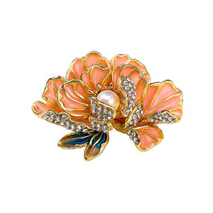 Lotus Flower Brooch For Women - Gold-Plated With Pearl, Lapel Pin, Yoga Jewelry Gift - View #9