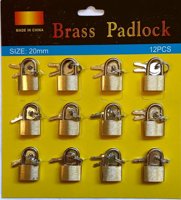 Ensemble de 12 cadenas en laiton de 40 mm pour tiroir de carnet, armoire, avec 2 clés en acier, cylindre en alliage de zinc, couleur or, style luxueux