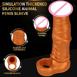 Proveedor Mayorista OEM de Fundas Extensoras de Silicona Líquida Realistas para Hombre, Reutilizables, Engrosadoras y Retardantes, Juguetes para Adultos - Product Image 3