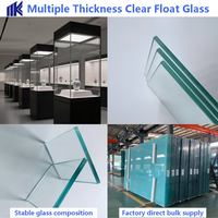 Verre flotté transparent de haute qualité, verre flotté plat pour vitrine à bijoux, découpe et bordure personnalisées